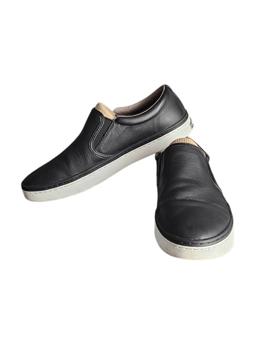 Cole Haan Black Falmouth Grand OS Leather Slip-On Loafer with White Sole Sz 9